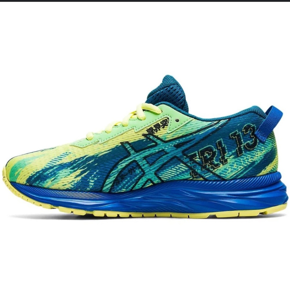 Asics Kids Sneakers in Blue and Yellow-Green
